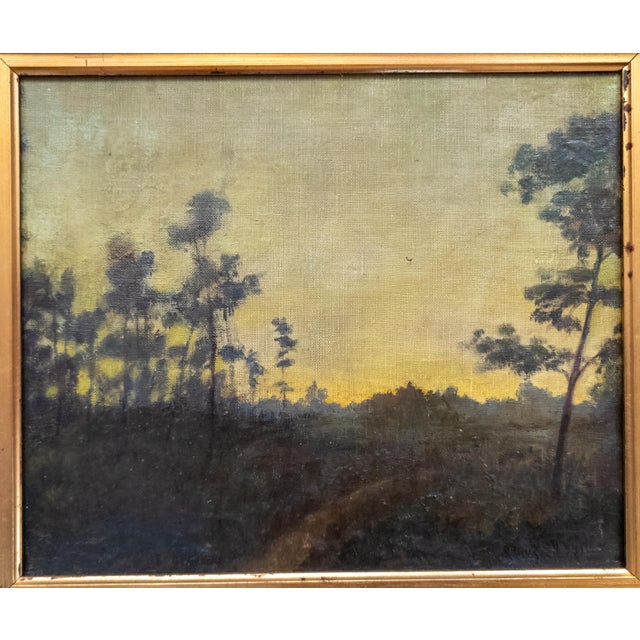 1910's American Tonalist Landscape Painting by Robertson Kirtland Mygatt 1911 For Sale - Image 17 of 17