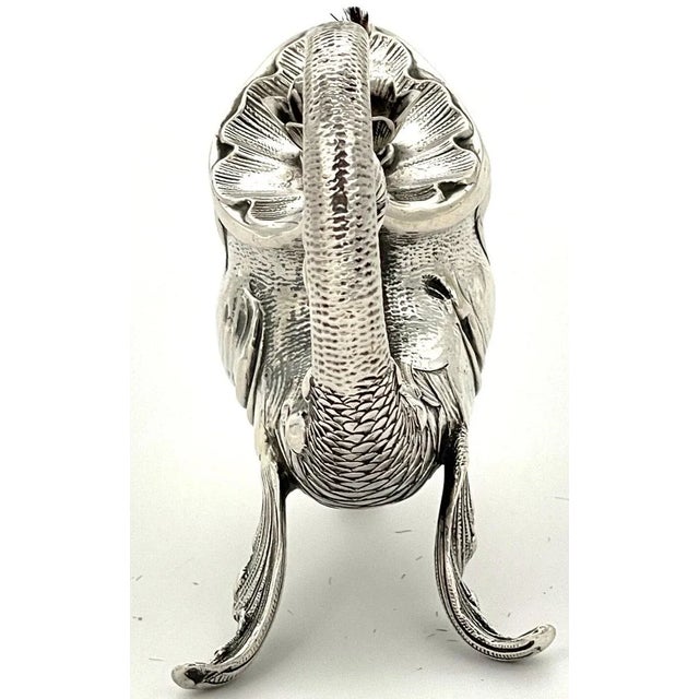Late 19th Century Art Nouveau German Sterling Fantasy Fish Motif Oil Lamp/Cigar Lighter For Sale - Image 11 of 12