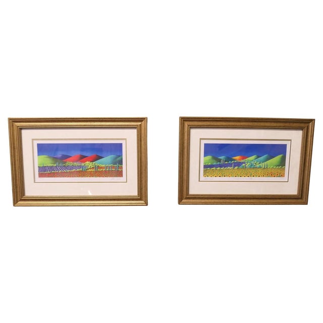 Stella Parslow, St. Amands Circus II & III, 1990, Paper, Framed, Set of 2 For Sale - Image 8 of 8