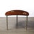 1970s Mid-Century Walnut & Brass Bow-Front Table With Organic Detailing by Mastercraft For Sale - Image 5 of 12