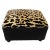 Custom Made Velvet Animal Print Ottoman/Footstool For Sale - Image 4 of 6