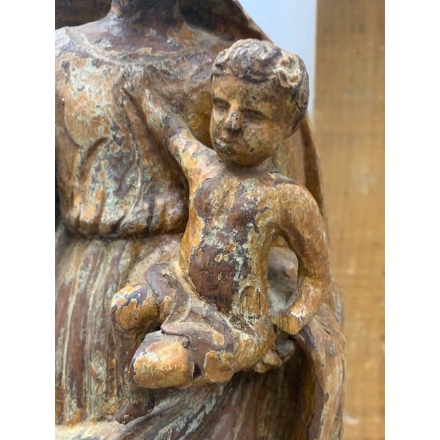 Figurative 18th Century Portuguese Madonna & Child For Sale - Image 3 of 12