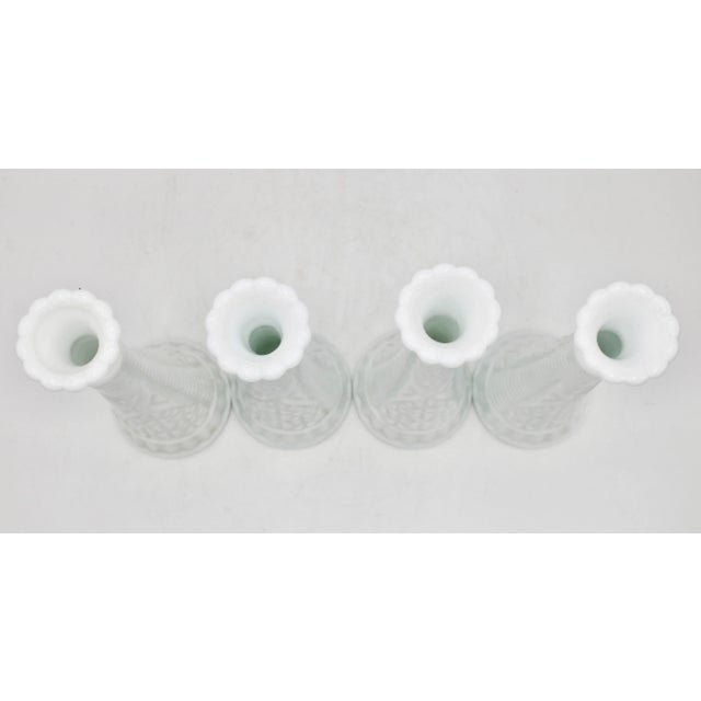 Vintage Farmhouse White Milk Glass Vases (4) For Sale In Tulsa - Image 6 of 10