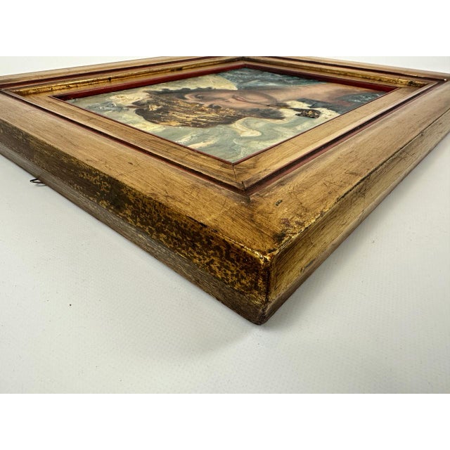 R. Landi, Boy with Pipe and Straw Hat, Oil on Canvas, 1960s, Framed For Sale - Image 11 of 15