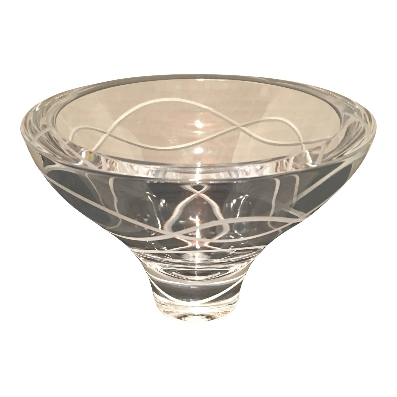 Nambe Crystal Swirl Bowl Chairish