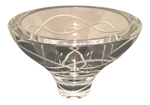Nambe Crystal Swirl Bowl