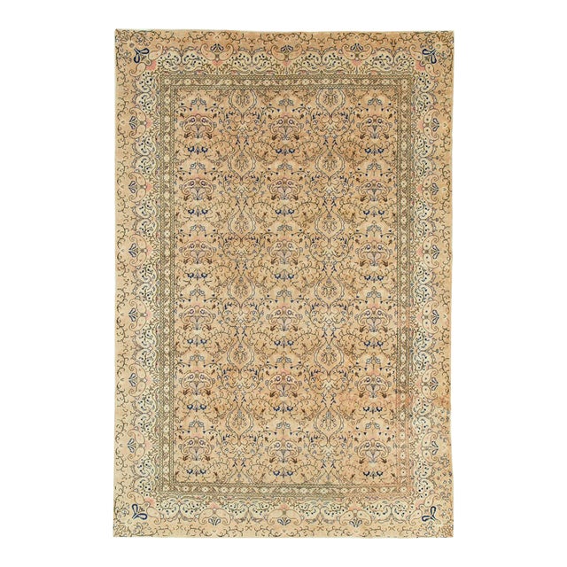 Vintage Handmade Turkish Sivas Accent Rug For Sale
