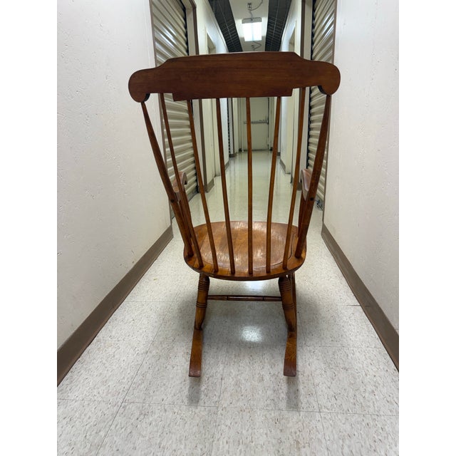 Colonial Early American Rocking Chair. Solid maple wood. Made by Nichols & Stone. Excellent condition. Very comfortable...