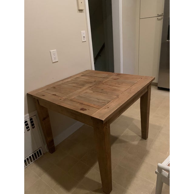 Wood Restoration Hardware Dining Table Extendable For Sale - Image 7 of 9