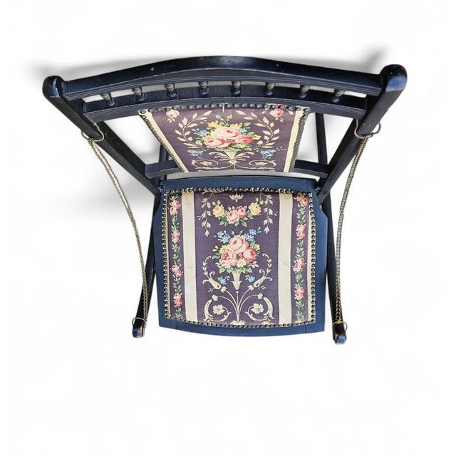 Victorian Upholstered Folding Chair For Sale - Image 9 of 13