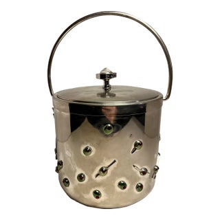 Vintage St. John Home Olive Martini Collection Ice Bucket With Swarovski Crystal Accents For Sale