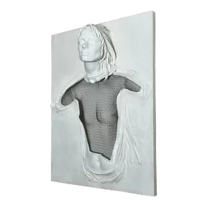 Post Modern Portrait of a Woman | Mixed Media Three-Dimensional Wall Art