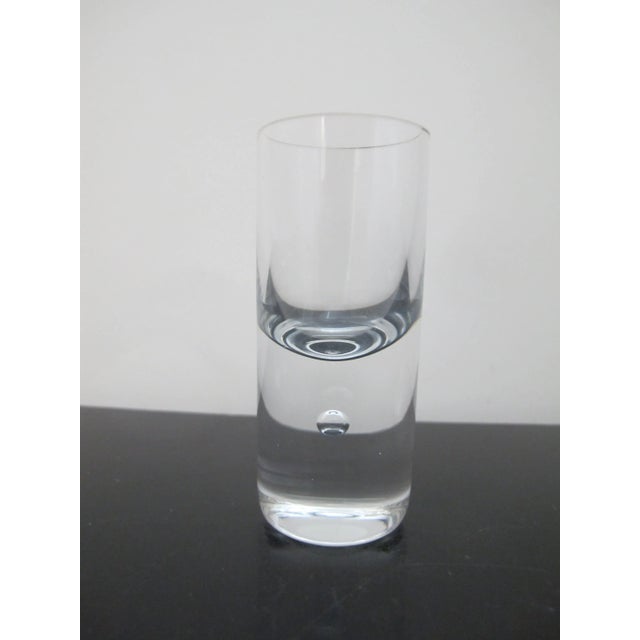 1980s Kosta Boda Clear Pippi Suspended MCM Bubble Shot Aquavit 3 1/4" Glass Set of 5 For Sale - Image 5 of 5