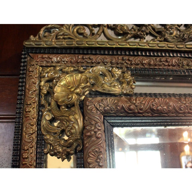 Late 19th Century Grand Scale French Repousse Mirror For Sale In Raleigh - Image 6 of 7