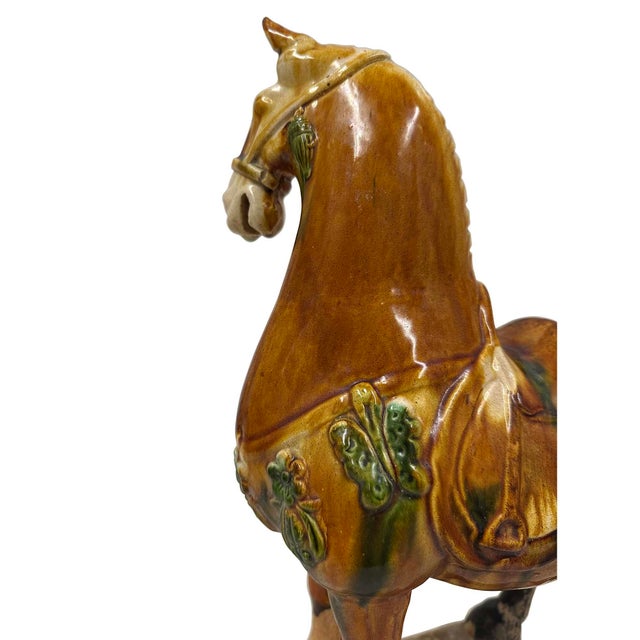 Brown 20th Century Chinese Ceramic Tang SanCai (Tri Color)Horse For Sale - Image 8 of 12