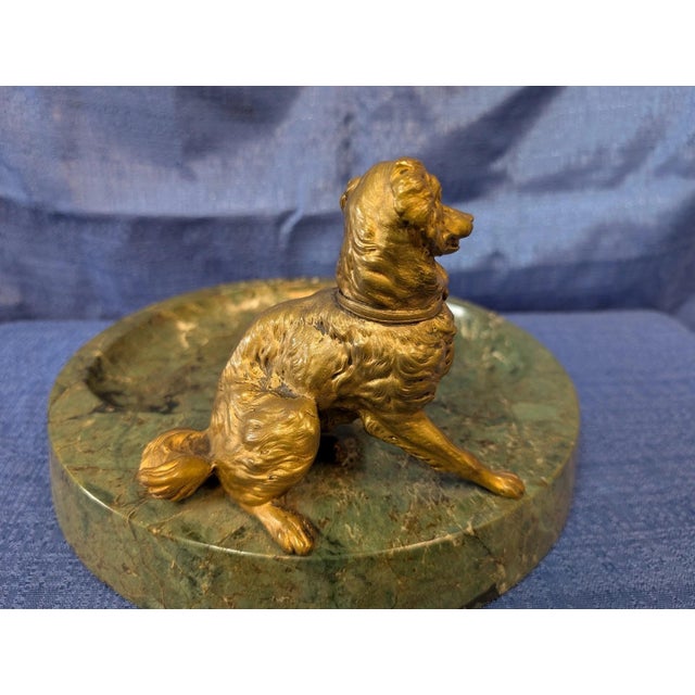 Early 20th Century Bronze Dog calling Card Holder For Sale In New York - Image 6 of 6