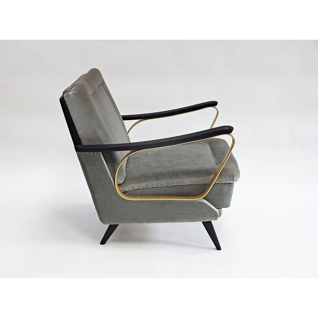 Carlo Armchair in Velvet with Spring Core Cushions For Sale - Image 10 of 18