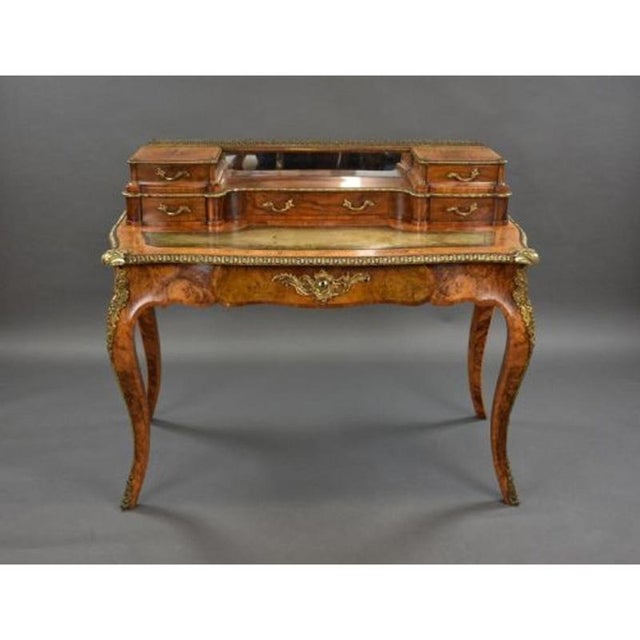 Victorian Burr Walnut Writing Table, 1860s For Sale - Image 17 of 17