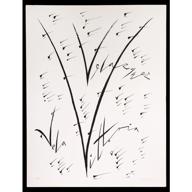 Rafael Alberti, Letter V, Original Lithograph, 1972 For Sale