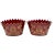 Vintage Burgundy and Gold French Monteith Style Tole Cachepots - A Pair For Sale
