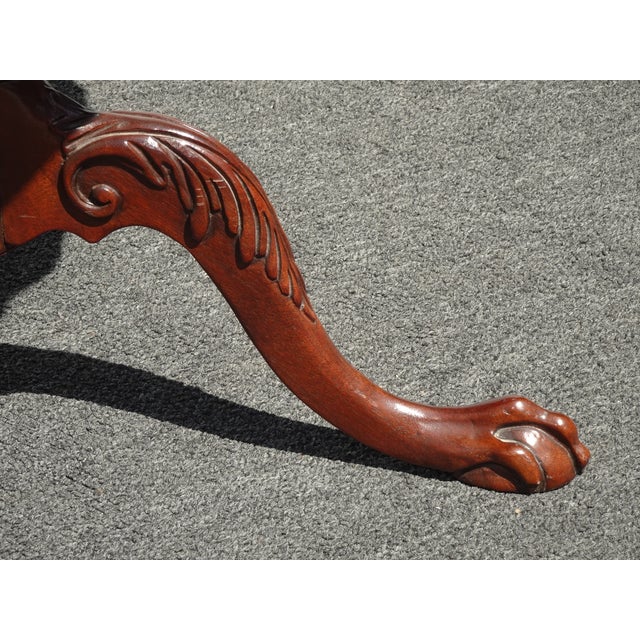 Vintage Baker Furn. Chippendale Style Tilt Top Pie Crust Side Table For Sale - Image 9 of 12