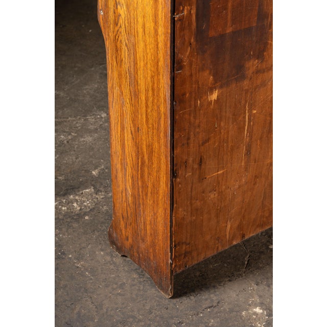 Early 20th Century Oak Drop-Front Secretary Desk For Sale - Image 10 of 10