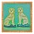 Staffordshire Ceramic Dog Oil Painting Figurines Original, Chinoiserie Palm Beach Style, Signed by Tatiana Duperault For Sale