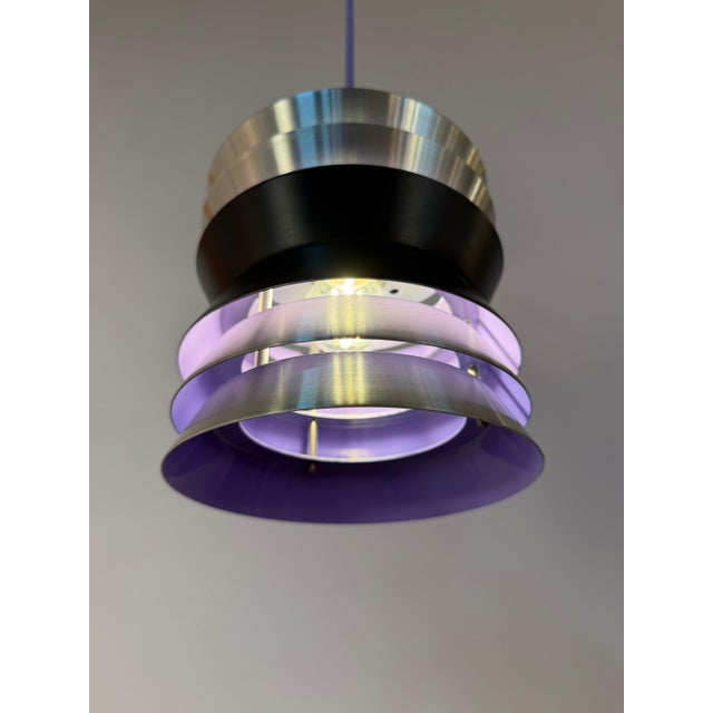 Black Trava Louvered Lamp by Carl Thore for Granhaga For Sale - Image 8 of 11