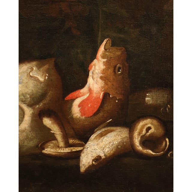 Elena Recco, Still Lifes with Fish and Shellfish, 1690, Oil on Canvas, Set of 2 For Sale - Image 7 of 16