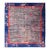 Antique Art Deco Rug in Soft Grey Field With Navy Blue and Red Border For Sale