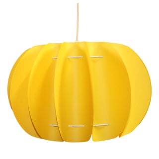 Yellow Plastic Ceiling Light in the style of Zicoli, 1970s For Sale