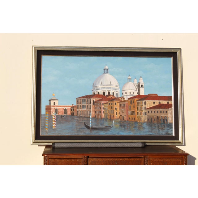 1980s Venetian Canal Art Painting For Sale - Image 9 of 12
