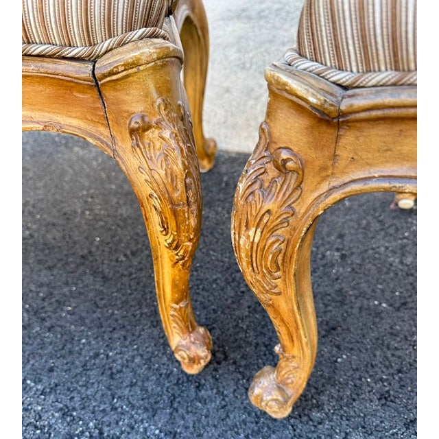 Nice Pair French Style Armchairs or Fauteuils For Sale - Image 10 of 18
