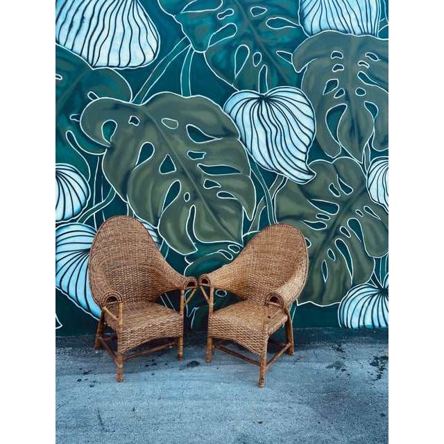 1920s English Wicker & Rattan Armchairs, Attributed to Dryad & Co. - Set of 2 For Sale - Image 10 of 11