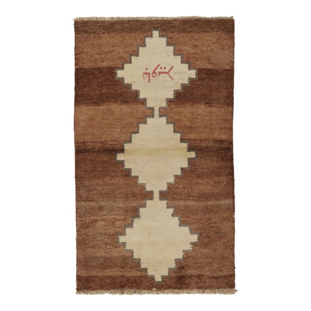 Vintage Persian Gabbeh Runner Rug With Geometric Medallions - Rug & Kilim For Sale