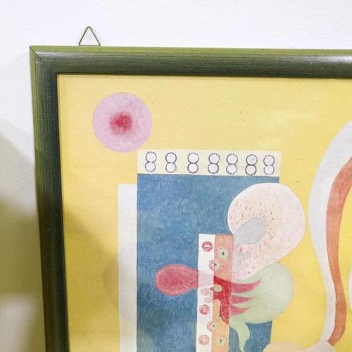 Kandinsky Composition IX Abstract Multicolored Poster in Green Frame For Sale - Image 4 of 7