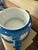 Blue Antique French Sèvres Style Cobalt Blue and Gold Cachepot, Hand-Painted Porcelain Jardinière, Late 19th Century Floral Planter For Sale - Image 8 of 12