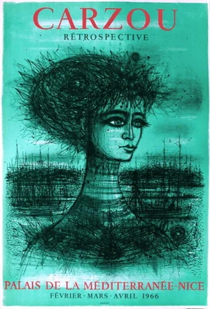 1966 Jean Carzou Retrospective Poster