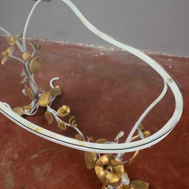 Metal Wrought-Iron Coffee Table with Glass Top, Italy, 1990 For Sale - Image 7 of 13