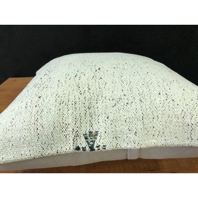 Boho Chic Decorative White Cushion Cover, 1960s For Sale - Image 3 of 6