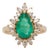 1.7cts Colombian Emerald Ring With Natural Diamonds: Solid 14k Gold, Pear, Size 6.75 For Sale