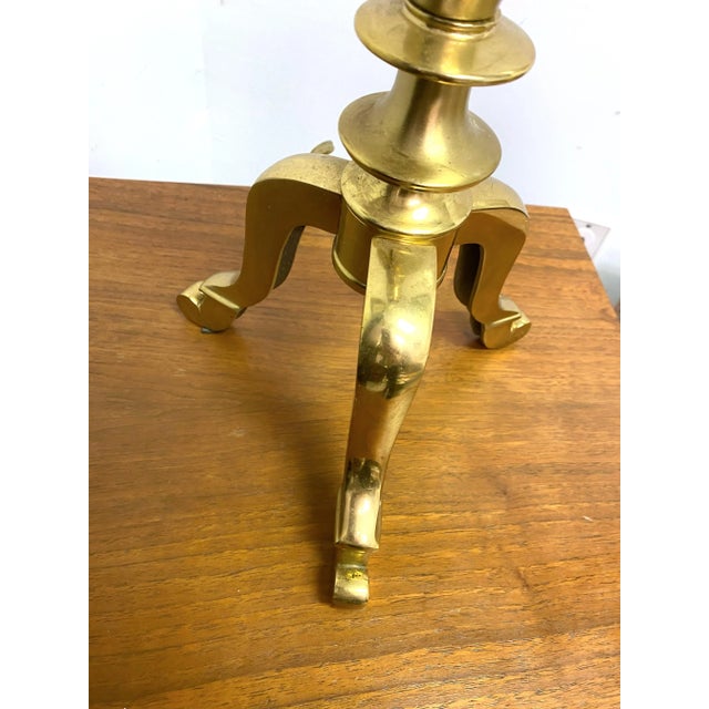 Late 20th Century Tripod Brass Table Lamp For Sale - Image 10 of 13