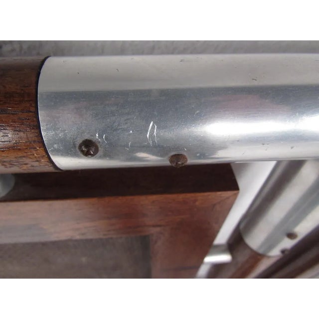 Pair of Mid-Century Modern Cane and Chrome Twin Size Headboards For Sale - Image 9 of 9