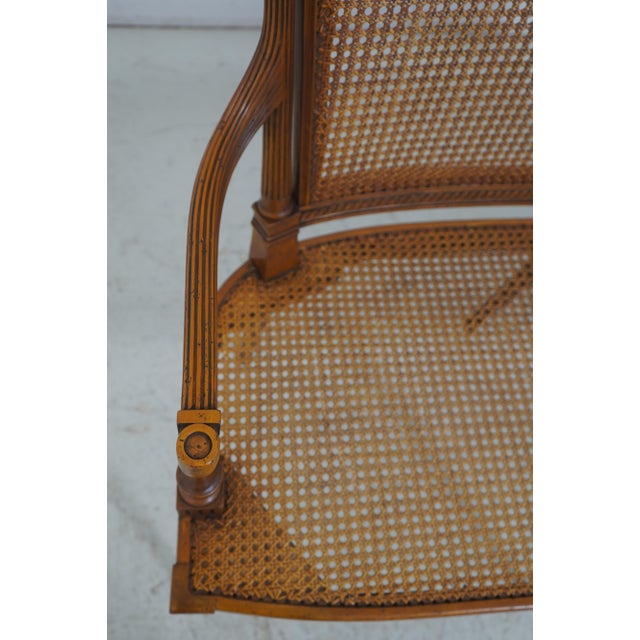 Wood French Louis XVI Style Cane Seat Settee Bench For Sale - Image 7 of 18