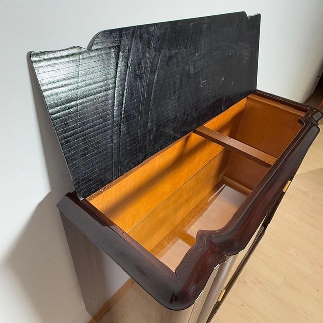 Art Deco Sideboard with Vitrine in Macassar Ebony & Maple, Paris, 1930s For Sale - Image 17 of 18