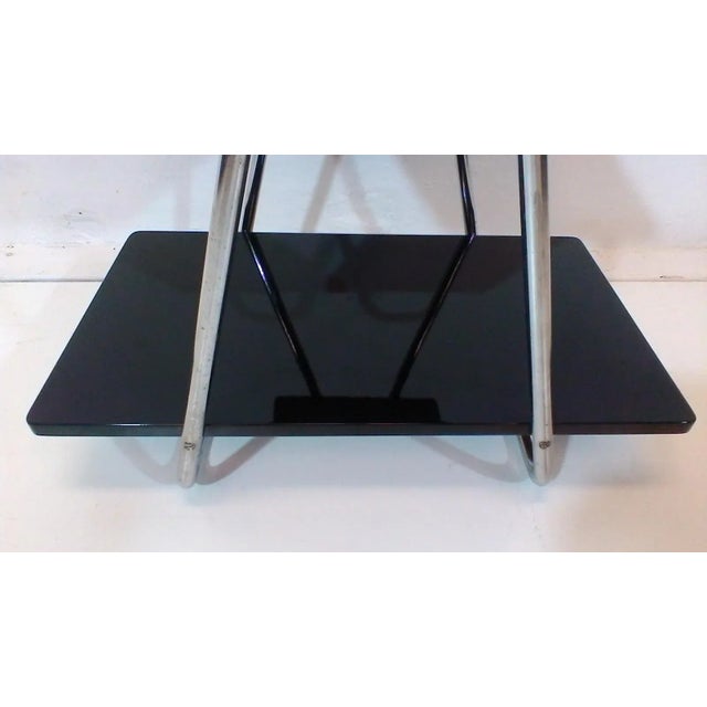 Black Chrome Coffee Table by Robert Slezák, 1940s For Sale - Image 8 of 9