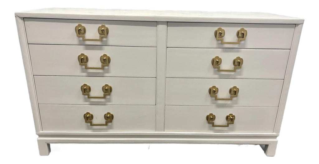Vintage Chinoiserie Mahogany Ivory Dresser by Landstrom Furniture