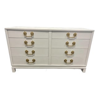 Vintage Chinoiserie Mahogany Ivory Dresser by Landstrom Furniture For Sale
