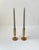 A pair of solid brass candlestick holders designed and manufactured by Dantorp Design in Denmark during the 1960s. Art...