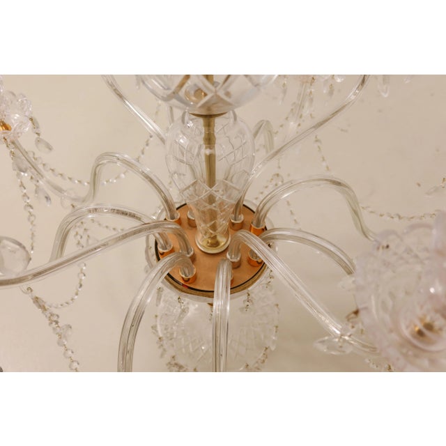 Gold Large Palatial 12 Arm Crystal Chandelier For Sale - Image 8 of 12
